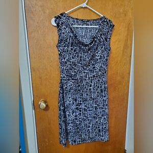 Women's George Elegant Black and Gray Patterned Dress- Size S